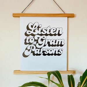 Listen to Gram Parsons Poster Print
