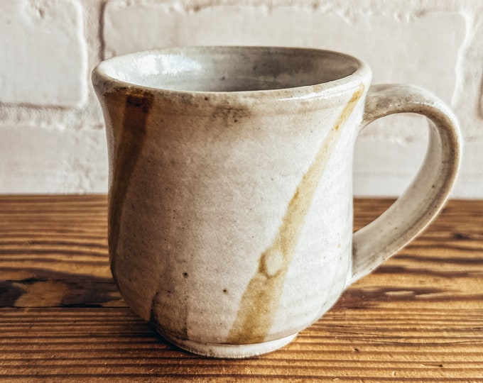 Vintage Stoneware Studio Pottery Cream Mug
