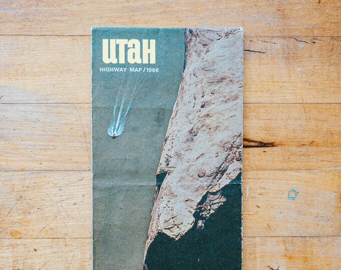 Vintage 1966 Utah Guide Map Brochure