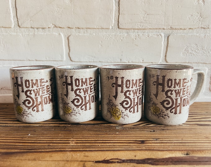 Set of 4 Vintage Home Sweet Home Mugs Made in Japan