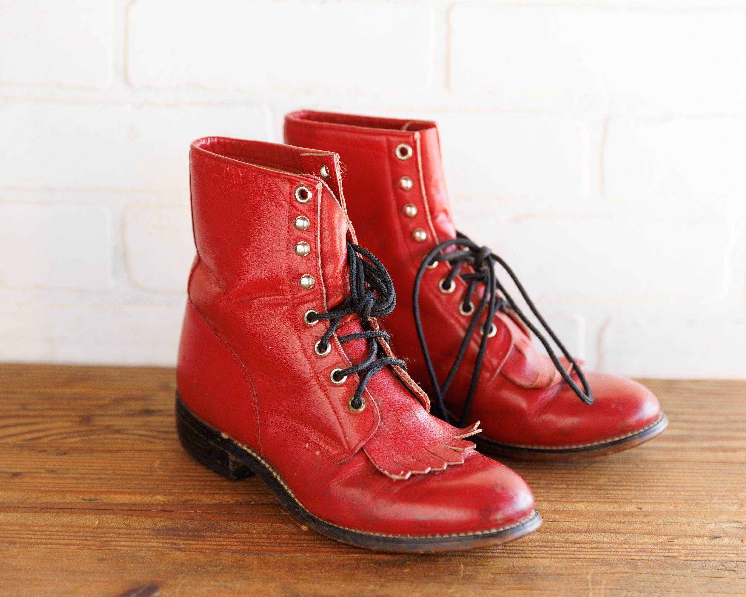 Justin fringe boots top