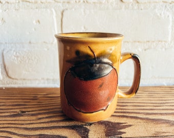 Vintage Stoneware Apple Mug