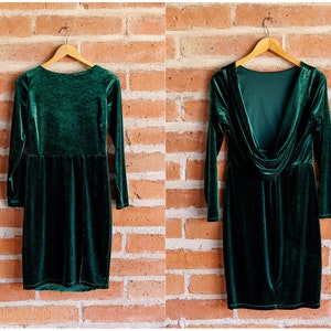 Vintage Y2K 90s Goth Whimsigoth Green Velvet Cowl Open Back Mini Dress - Reputation Era - Costume Halloween Witch Taylor Swift - Etsy Vintage Y2K 90s Goth Whimsigoth Green Velvet Cowl Open Back Mini Dress - Reputation Era - Costume Halloween Witch Taylor Swift - Etsy