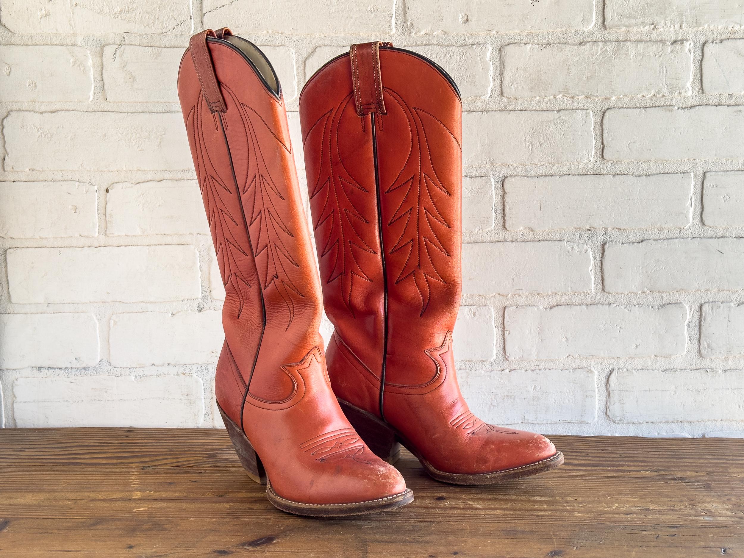 メンズ Botas Jaca 勢いづい WESTERN BOOT 本革EUR41サイズ