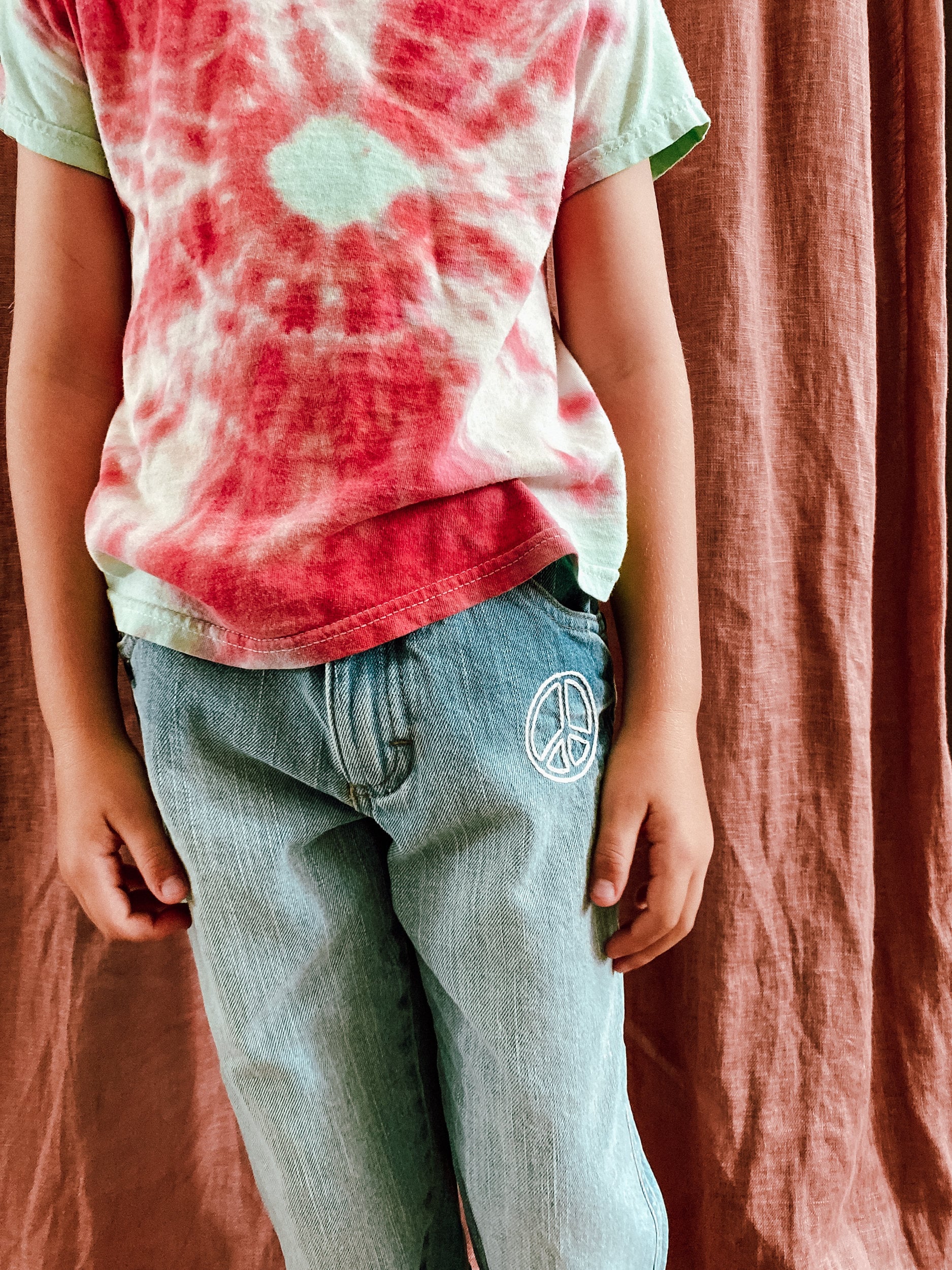 Peace Jeans - Custom Embroidered Vintage Kid's Denim Jeans - Etsy