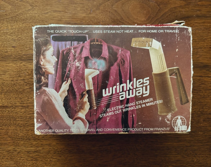 Vintage Wrinkles Away Travel Steamer - IN BOX