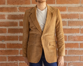 Vintage 1970s JCPenney Western Apparel Corduroy Blazer with Elbow Patches - Size 40L