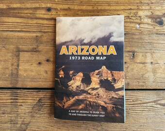 Vintage 1973 Arizona Road Map and Guide