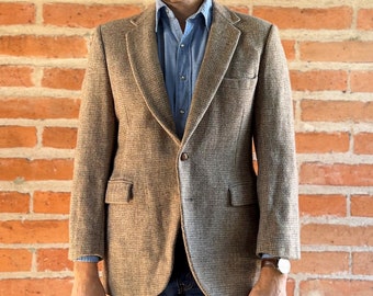 Vintage Stafford Harris Tweed Wool Blazer Tan