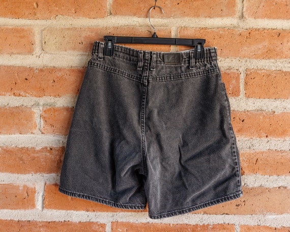 Vintage Black Lee High Waist Denim Shorts - 80s 9… - image 3