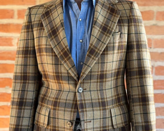 Vintage Mavis Plaid Wool Blazer - 50s/60s/70s - image 1