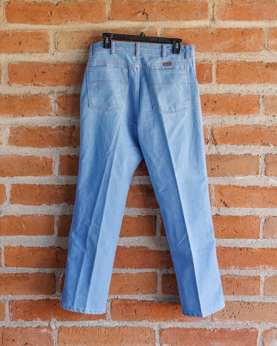 Vintage 80s Wrangler Light Denim Jeans - 34x30 (3… - image 2