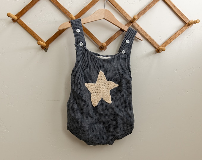 Knit Star Romper Jumper Onesie Bodysuit Kids Baby
