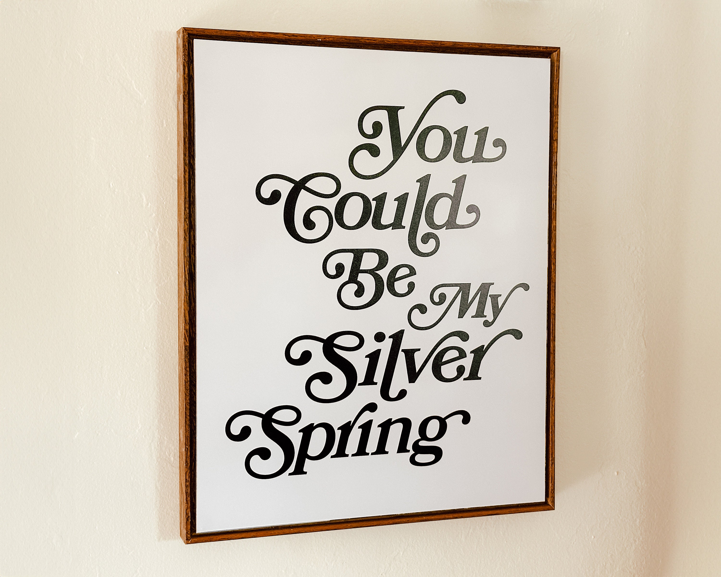 You Konnte Be My Silver Spring - Lyric Poster print