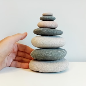 Unique decorative stones for stacking Balance pebbles Meditation stones Zen garden rocks Art crafting Sea shaped big sea stones