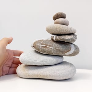 Unique decorative stones for stacking Art crafting Balance pebbles Meditation stones Zen garden rocks Sea shaped big sea stones