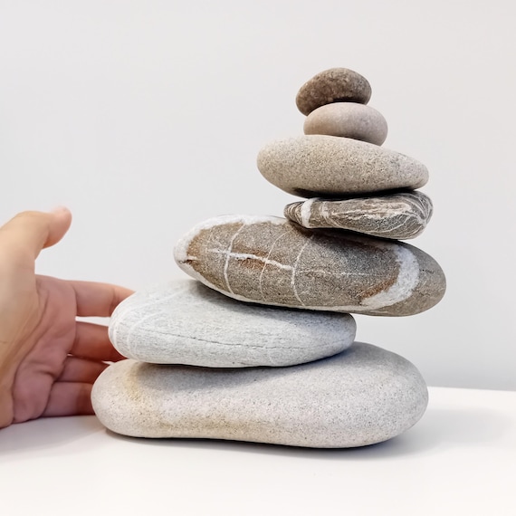 Seltene Dekosteine zum Stapeln, Artcrafting Balance Steinchen,Meer förmige große Steine,Meditationssteine,Zen Garten Steine