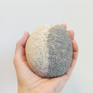 Rare grey and sand color sea stone Yin and yang with natural sea shaping Sustainable crafting Home decor rock Amulet Pebble art supplies