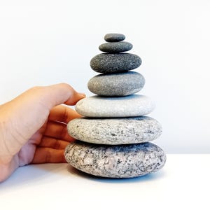 Rare decorative stones for stacking Balance pebbles Meditation stones Zen garden rocks Sea shaped big sea stones Art crafting