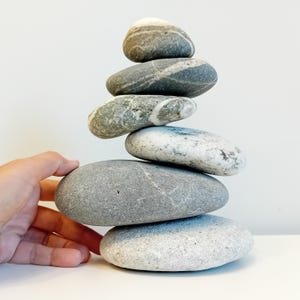 Unique decorative stones for stacking Art crafting Balance pebbles Meditation stones Sea shaped big sea stones Zen garden rocks