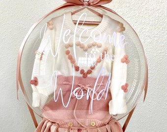 Baby Gift Balloon, Newborn Gift, Baby Girl Gift, Welcome to the World ...