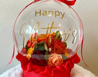 Personalized Mothers Day Gift: Unique Handmade Flowers Bobo Balloon