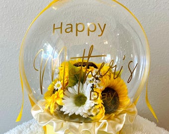 Personalized Mothers Day Gift: Unique Handmade Flowers Bobo Balloon