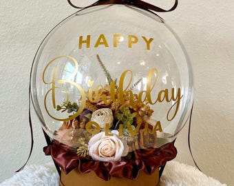Personalized Birthday Gift: Unique Handmade Flowers Bobo Balloon