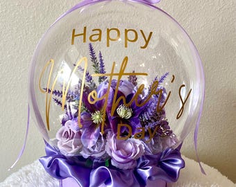 Personalized Mothers Day Gift: Unique Handmade Flowers Bobo Balloon