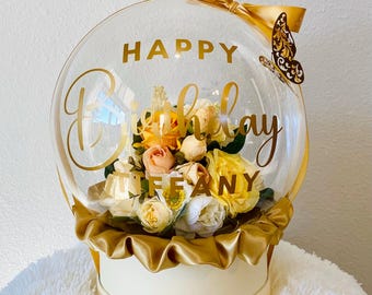 Personalized Birthday Gift: Unique Handmade Flowers Bobo Balloon