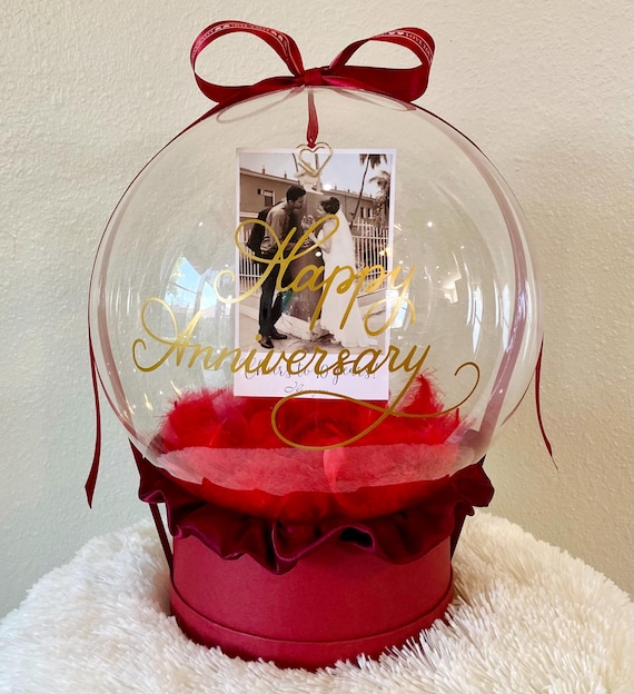 Personalized Anniversary Picture Balloon Gift: Handmade Keepsake