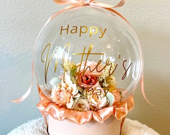Personalized Mothers Day Gift: Unique Handmade Flowers Bobo Balloon