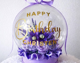 Personalized Birthday Gift: Unique Handmade Flowers Bubble Balloon