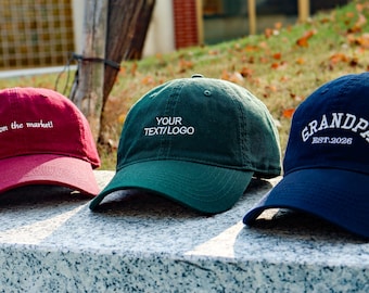 Gorras bordadas personalizadas, gorra de béisbol personalizada, gorra de camionero personalizada, gorra de papá personalizada, regalo de cumpleaños, despedida de soltera, regalo para él