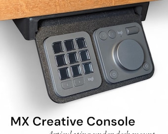 Logitech MX Creative Console Under Desk Mount: Sliding 45 Degree Tray