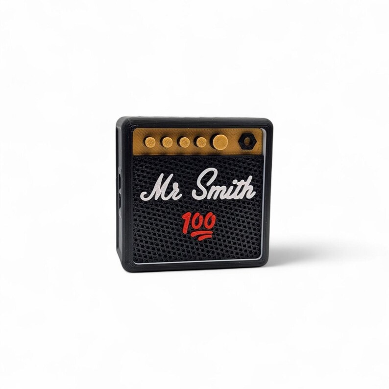 Personalized Pick Holder, Plectrum Display, Guitar Pick Holder Mini Amp • Cute Gift For Musicians with 8 Slots immagine 13