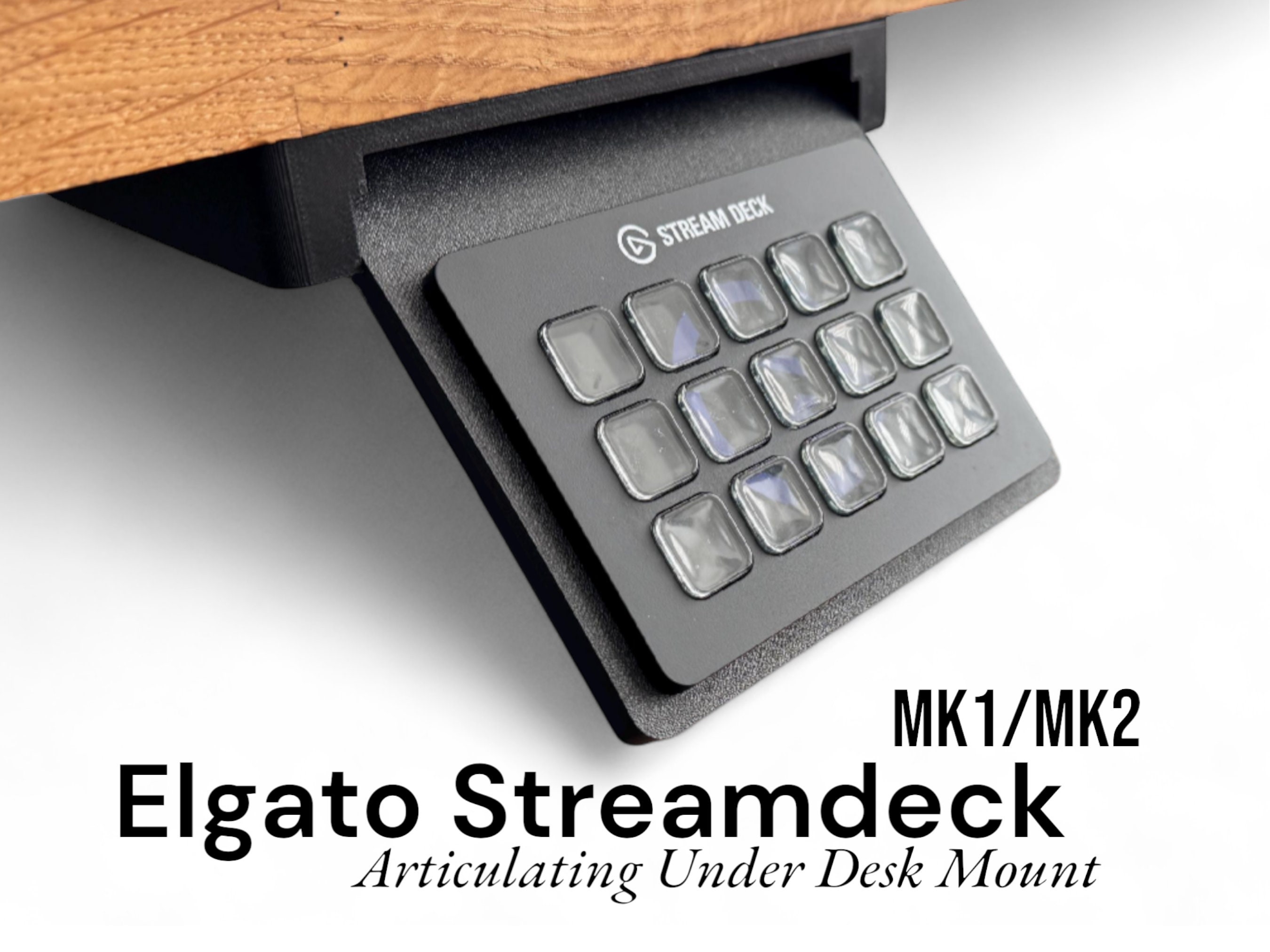 Elgato Streamdeck 15 Key MK1/MK2 Sliding Under Desk Mount Elgato Streamdeck 15 Key MK1/MK2 Sliding Under Desk Mount