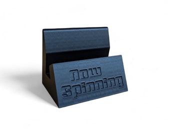 Personalized Vinyl Record Display Stand: Custom 'Now Spinning' LP Holder