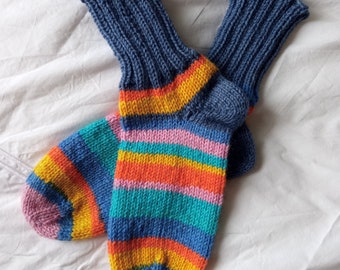 Handknitted socks woolblend