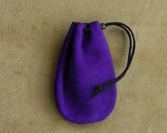 Leather Drawstring Pouch, Drawstring Bag, Suede Pouch, Marble Bag, Golf Tee Pouch