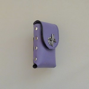 Lavender Leather Cigarette Case, Dragonfly Cigarette Case, 100mm Cigarette Case image 3