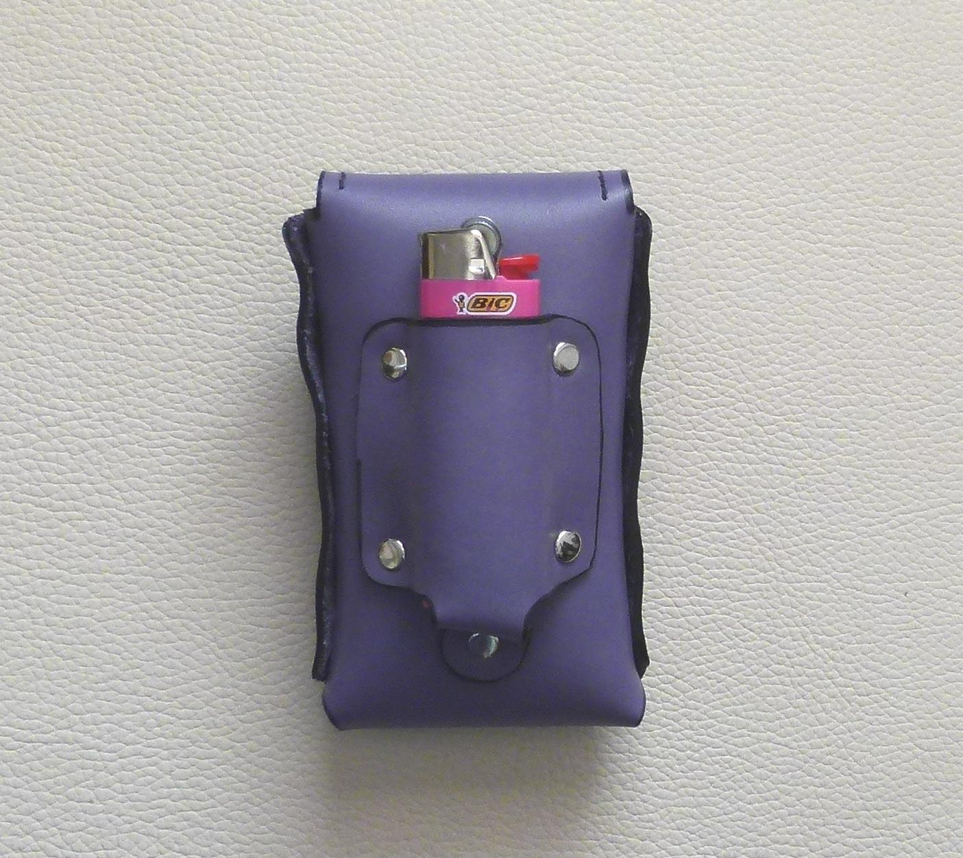 purple leather cigarette case S.T. Dupont LILAC PACK 183462 Marshal Features Visol Burgos Purple Leather Cigar