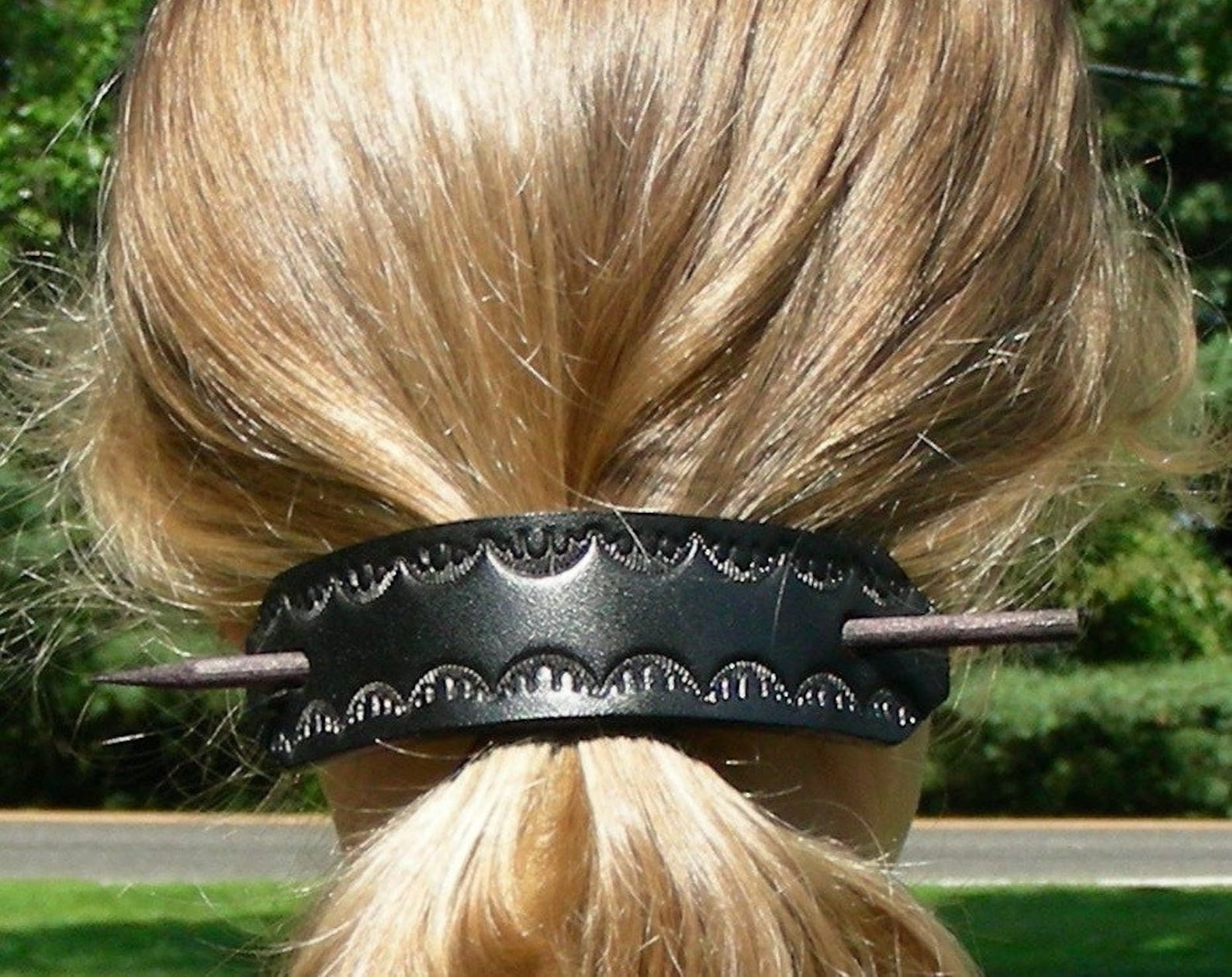 Retro Style Leather Hair Barrettes Hippie Barrettes Leather Etsy