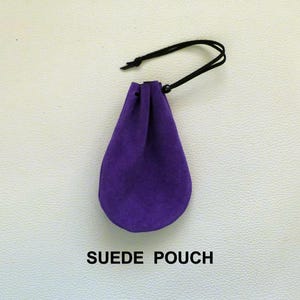 Suede Leather Drawstring Pouch: Gem, Golf Tee, or Keepsake Bag