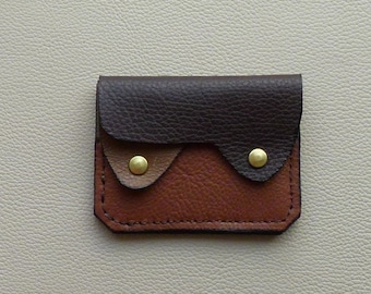 Earth Colors  Leather  Wallet, Coin Purse, Card Case, Minimalist Wallet