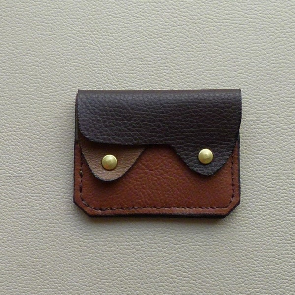 Earth Colors  Leather  Wallet, Coin Purse, Card Case, Minimalist Wallet