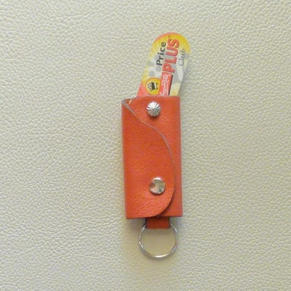 Leather Loyalty Card Holder Key Ring: Store Card Organizer - Set of Two