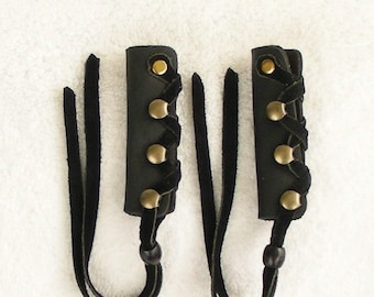 Leather Hair Wraps, Native American Style Hair Wraps