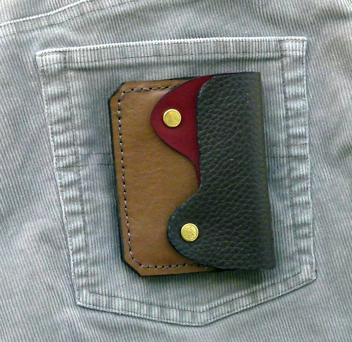 Earth Colors Leather Wallet Coin Purse Card Case Small - Etsy