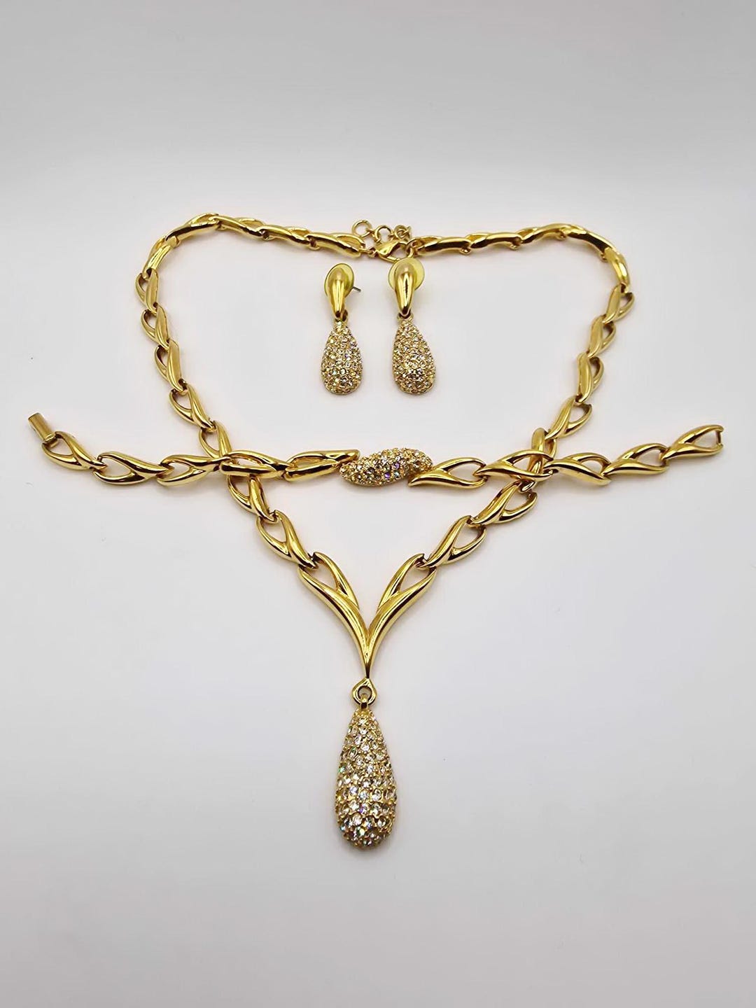 Kadi Design Vintage Kadi Design 18K Gold Plated Jewelry Set With Austrian Crystals ...